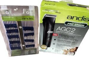Andis AGC2 2 Speed Pro Dog Grooming Clipper #10 Blade + 9 Comb Set 22340